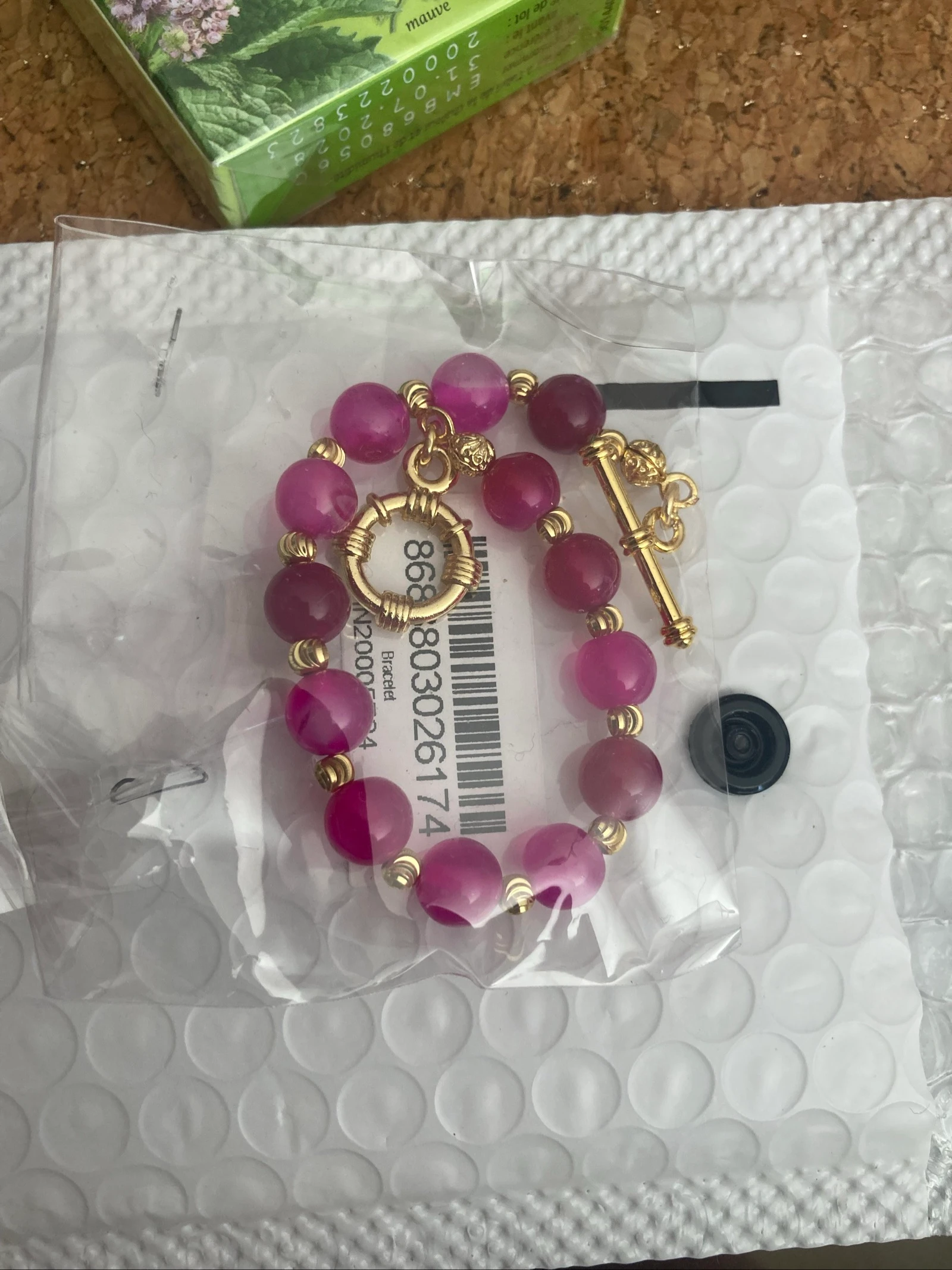 Très jolie bracelet avec agates
